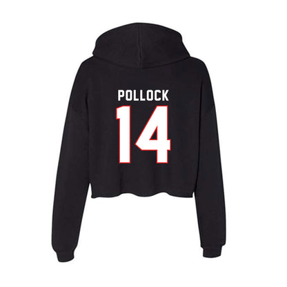 Texas Tech - NCAA Football : Brice Pollock - Women's Crop Fleece Hoodie-1