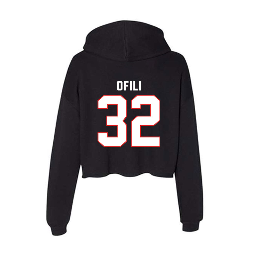 Texas Tech - NCAA Football : Cheta Ofili - Women's Crop Fleece Hoodie-1