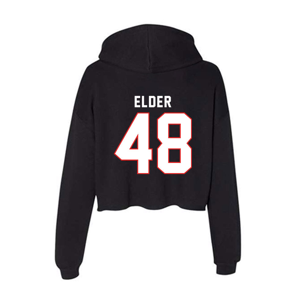 Texas Tech - NCAA Football : Gage Elder - Women's Crop Fleece Hoodie-1