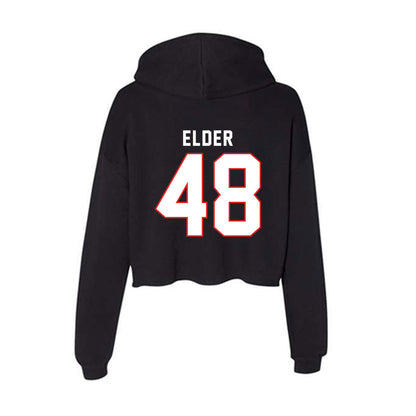 Texas Tech - NCAA Football : Gage Elder - Women's Crop Fleece Hoodie-1