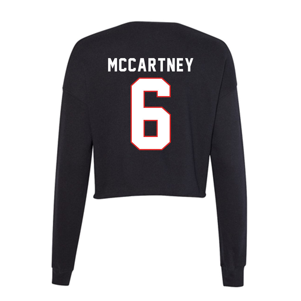 Texas Tech - NCAA Women's Soccer : Emilie McCartney - Women's Cropped Crew Fleece-1