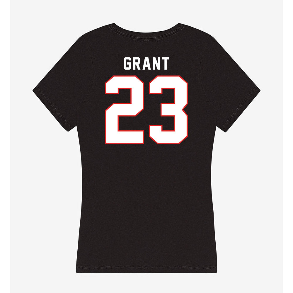Texas Tech - NCAA Football : Tarrion Grant - Women's V-Neck T-Shirt-1