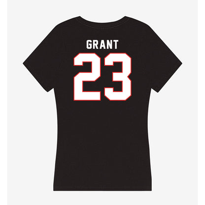Texas Tech - NCAA Football : Tarrion Grant - Women's V-Neck T-Shirt-1