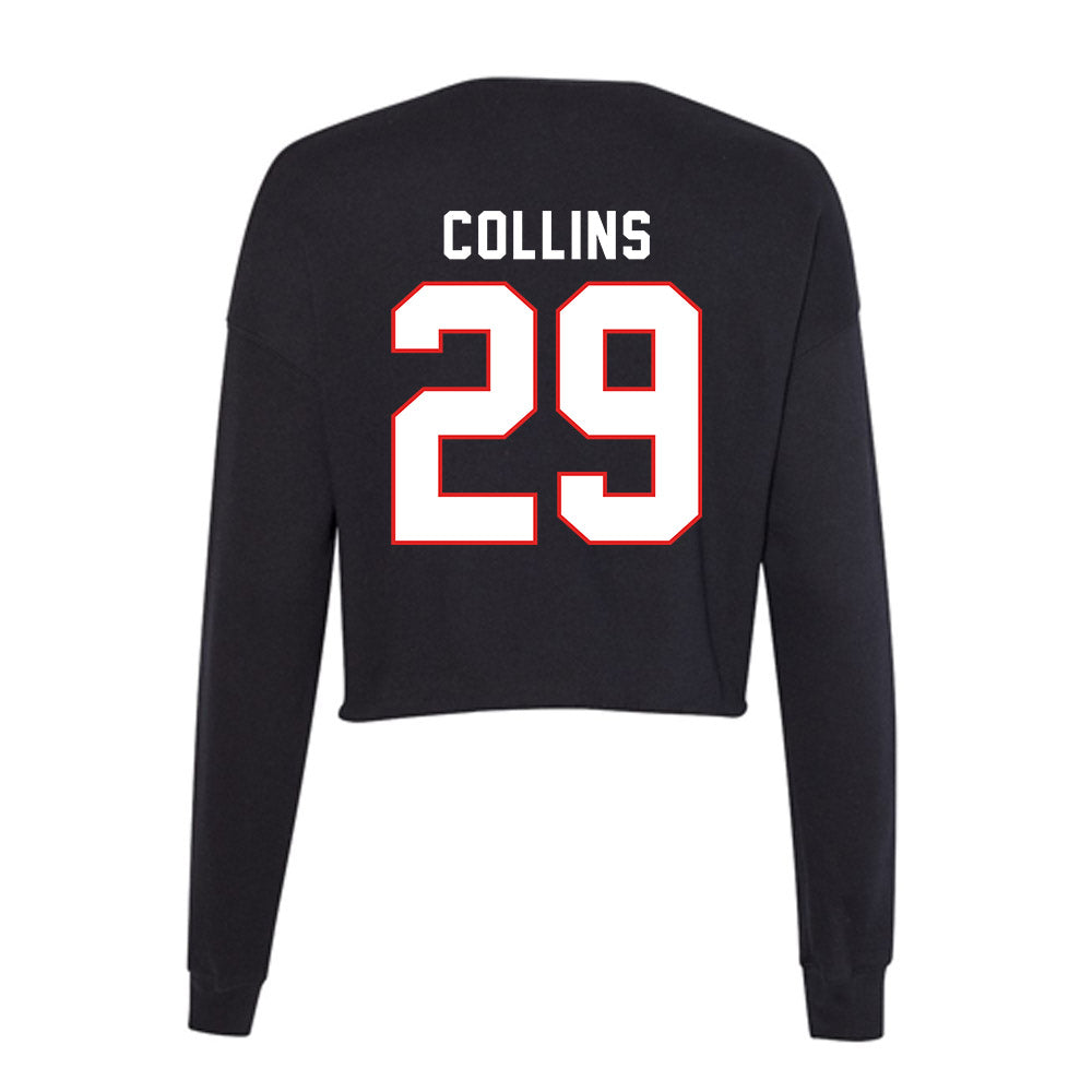 Texas Tech - NCAA Football : Chief Collins - Women's Cropped Crew Fleece-1