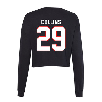 Texas Tech - NCAA Football : Chief Collins - Women's Cropped Crew Fleece-1