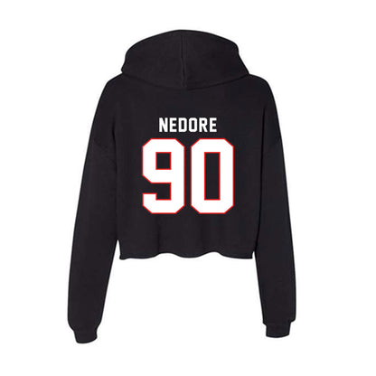 Texas Tech - NCAA Football : Ansel Nedore - Women's Crop Fleece Hoodie-1