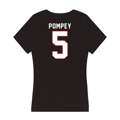 Texas Tech - NCAA Baseball : Tj Pompey - Women's V-Neck T-Shirt-1