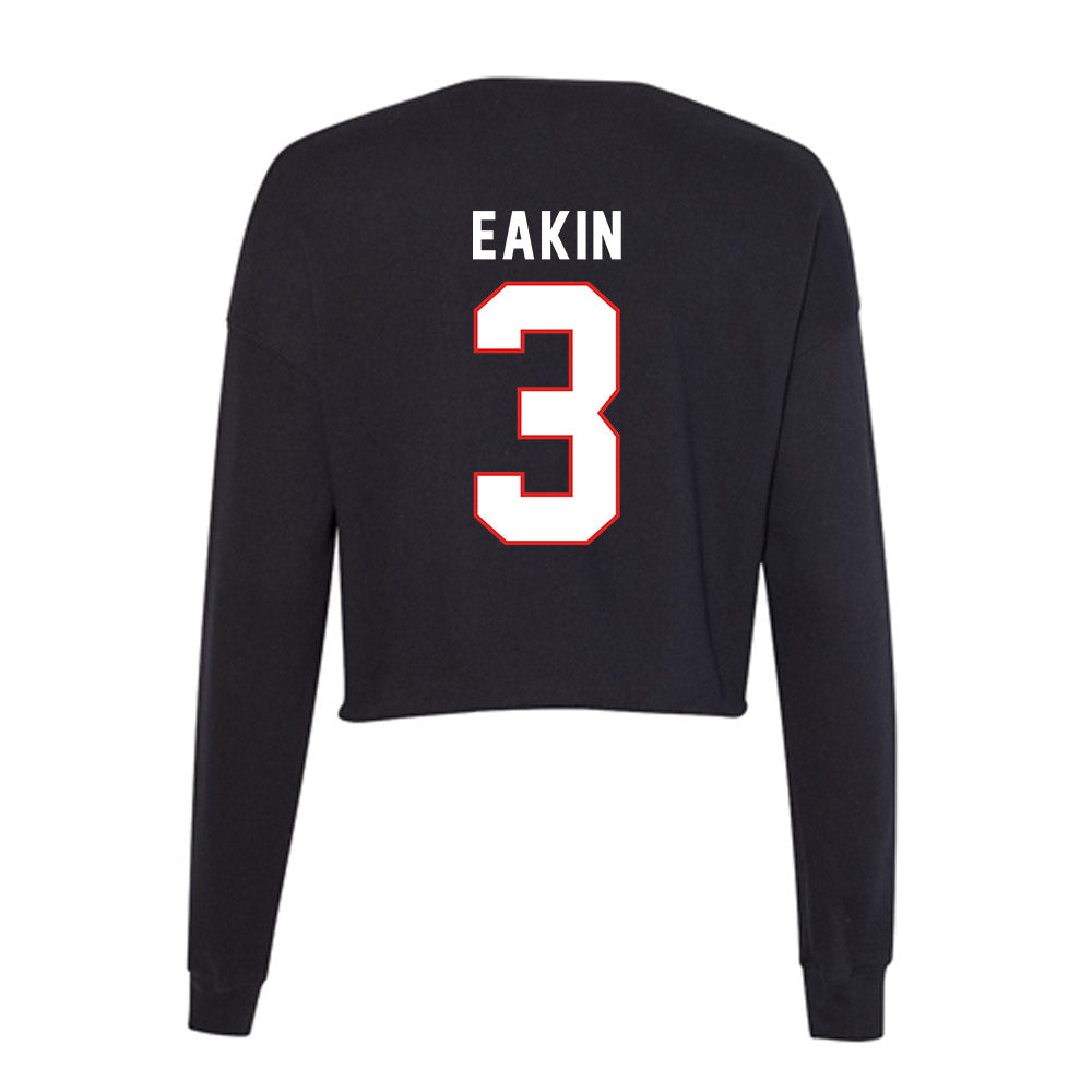 Texas Tech - NCAA Football : Coy Eakin - Women's Cropped Crew Fleece-1