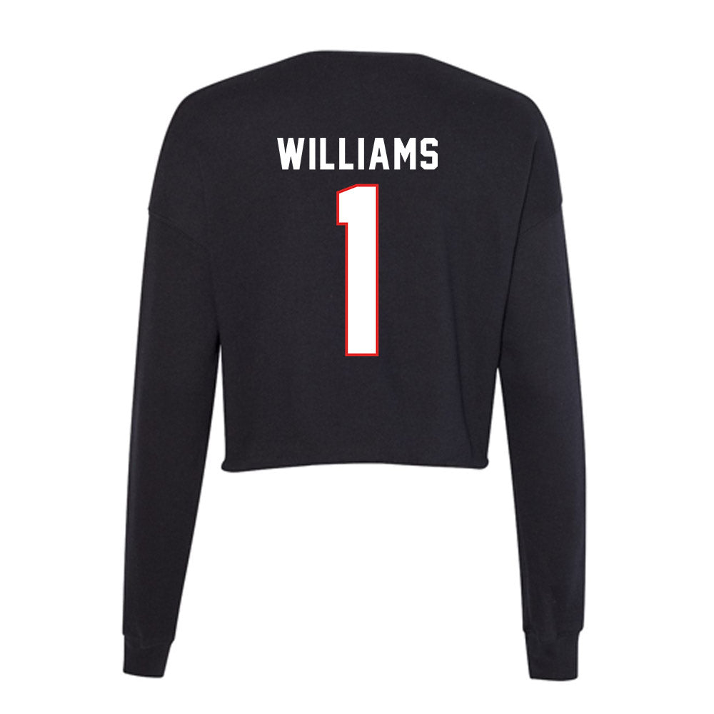 Texas Tech - NCAA Softball : Mia Williams - Women's Cropped Crew Fleece-1