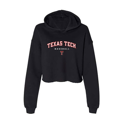 Texas Tech - NCAA Baseball : Joseph Sockwell - Women's Crop Fleece Hoodie-0