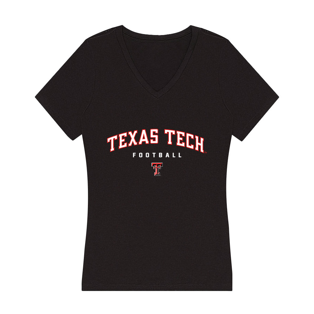 Texas Tech - NCAA Football : Kelby Valsin - Women's V-Neck T-Shirt-0