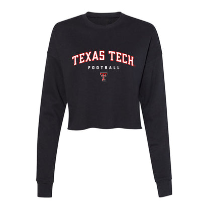 Texas Tech - NCAA Football : Dylan Shaw - Women's Cropped Crew Fleece-0