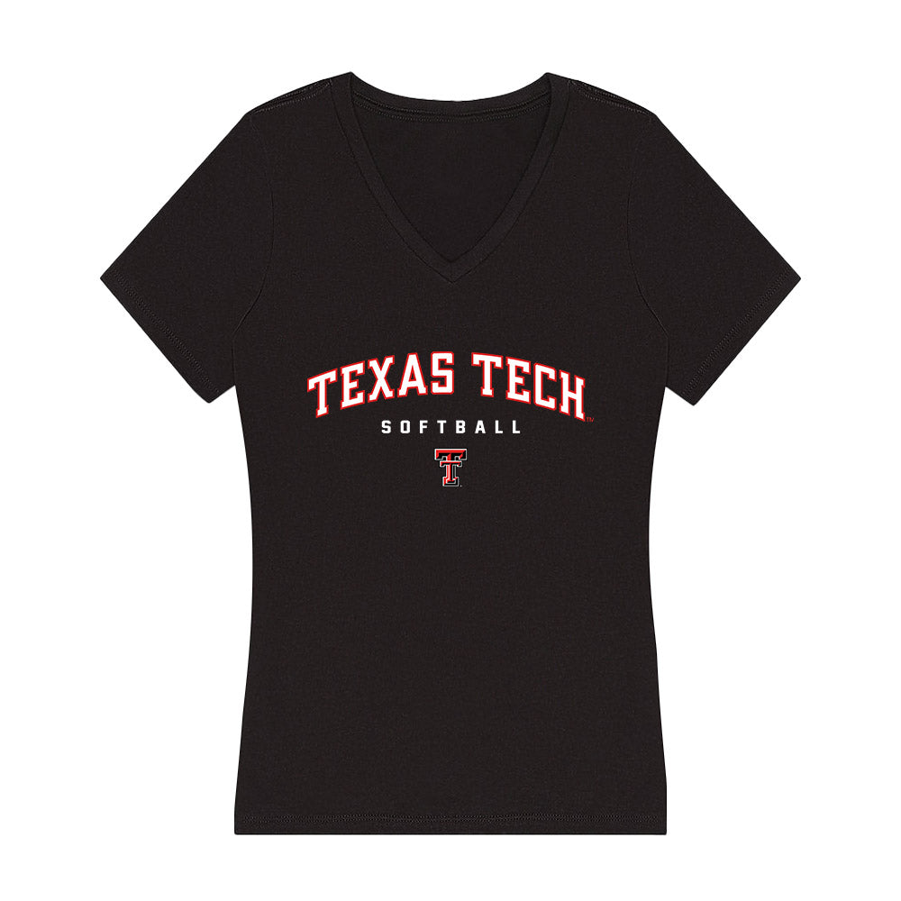 Texas Tech - NCAA Softball : Mihyia Davis - Women's V-Neck T-Shirt-0
