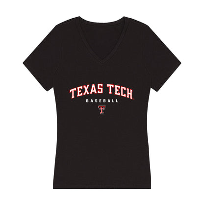 Texas Tech - NCAA Baseball : Logan Hughes - Women's V-Neck T-Shirt-0