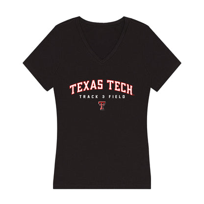 Texas Tech - NCAA Men's Track & Field : Zaid Latif - Women's V-Neck T-Shirt-0