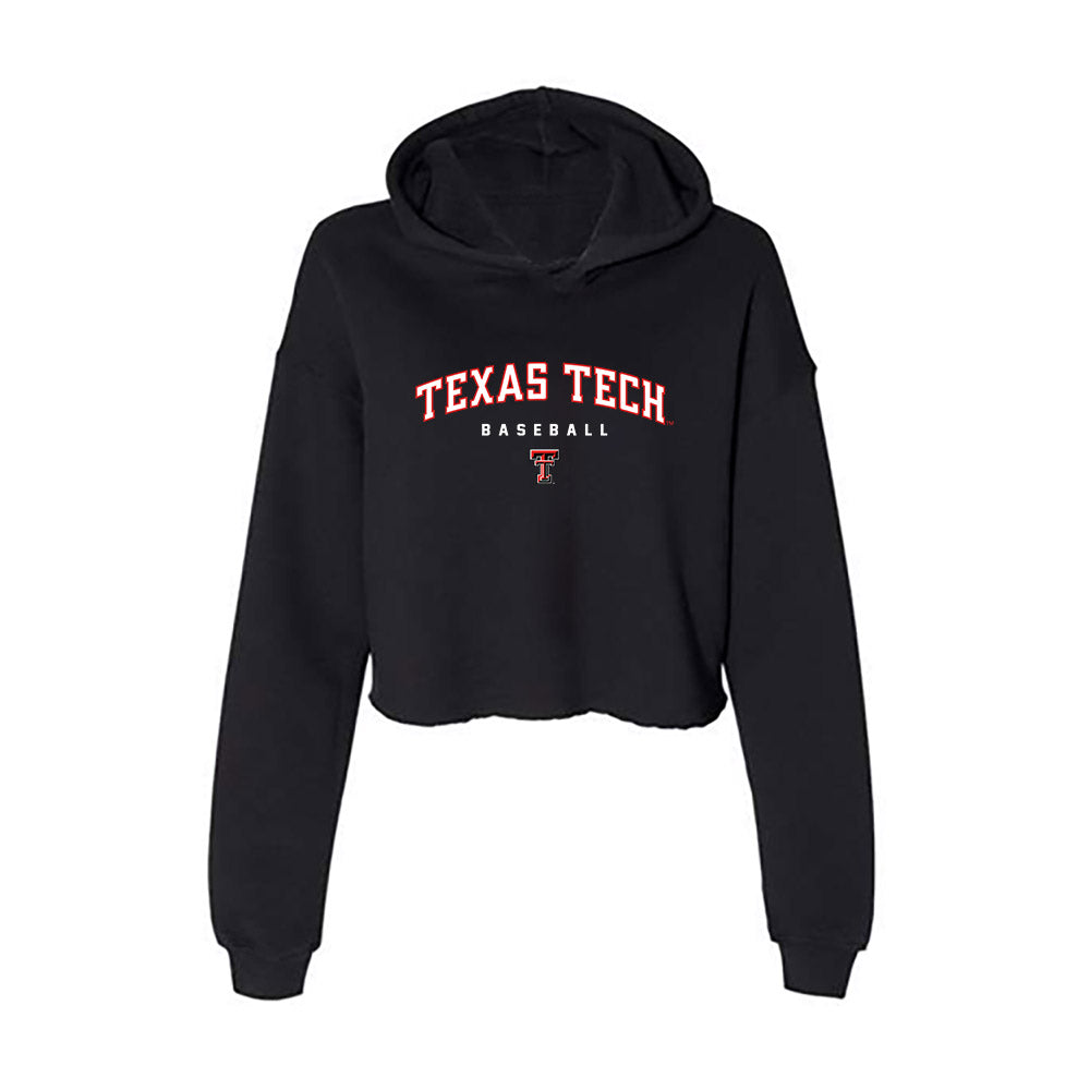 Texas Tech - NCAA Baseball : Carter Williams - Women's Crop Fleece Hoodie-0