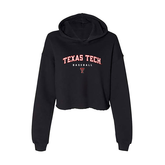 Texas Tech - NCAA Baseball : Jake Spindler - Women's Crop Fleece Hoodie-0