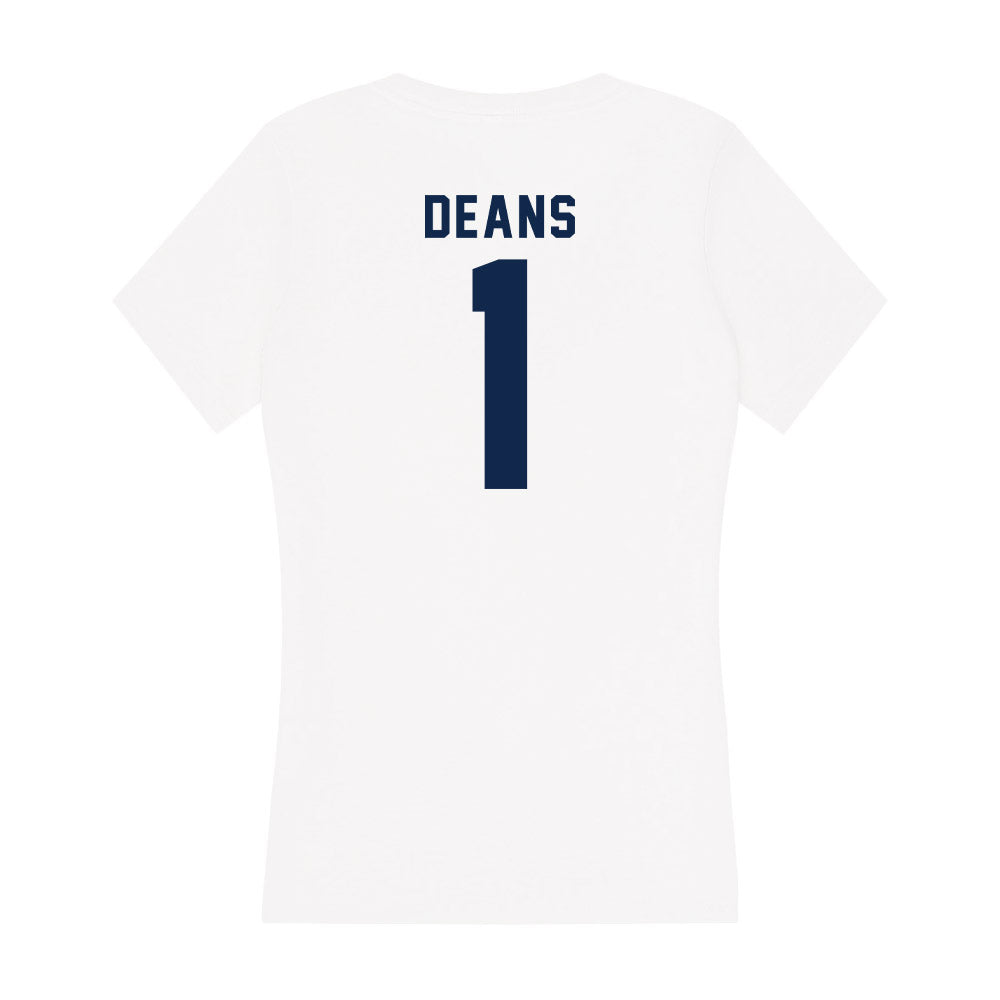 Ole Miss - NCAA Women's Basketball : Kirsten Deans - Women's V-Neck T-Shirt-1