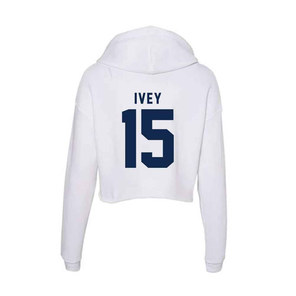 Ole Miss - NCAA Football : Jared Ivey - Women's Crop Fleece Hoodie-1