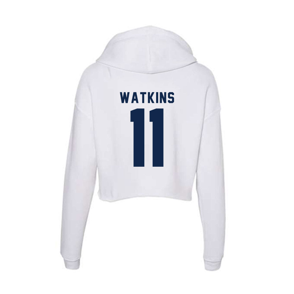 Ole Miss - NCAA Football : Jordan Watkins - Women's Crop Fleece Hoodie-1