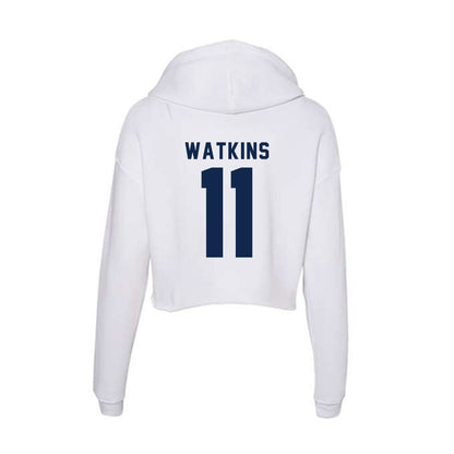 Ole Miss - NCAA Football : Jordan Watkins - Women's Crop Fleece Hoodie-1