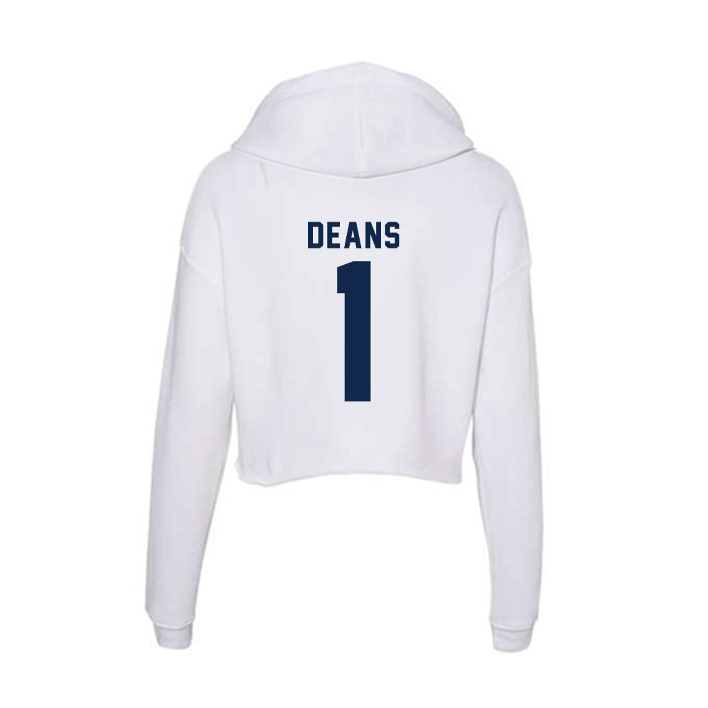 Ole Miss - NCAA Women's Basketball : Kirsten Deans - Women's Crop Fleece Hoodie-1