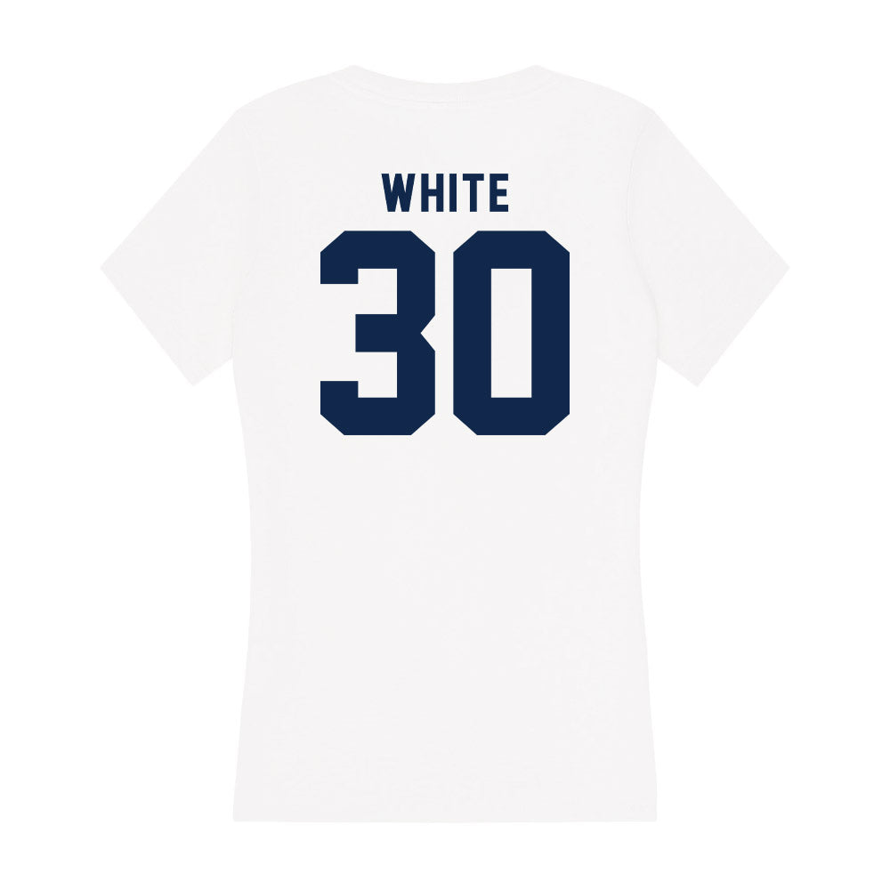 Ole Miss - NCAA Football : Trip White - Women's V-Neck T-Shirt-1