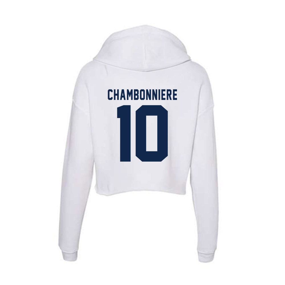 Ole Miss - NCAA Men's Tennis : Matthieu Chambonniere - Women's Crop Fleece Hoodie-1