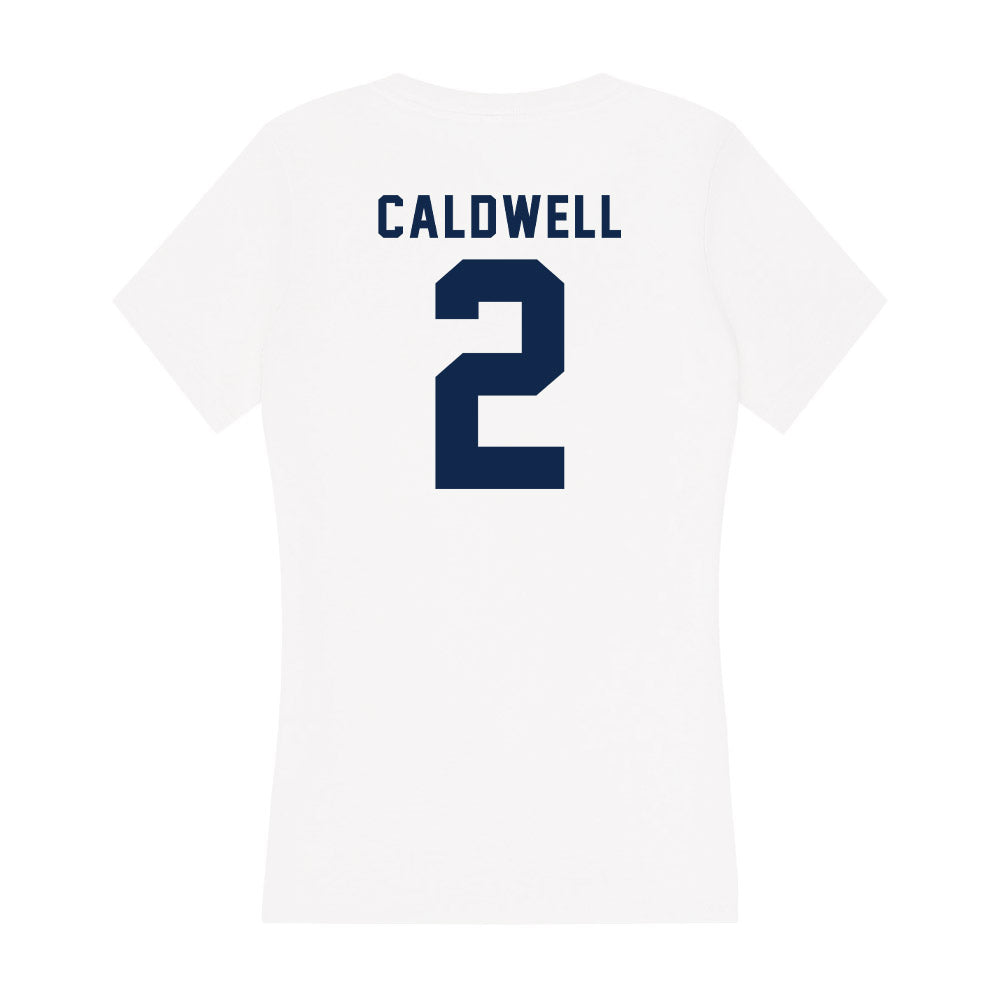 Ole Miss - NCAA Men's Basketball : TJ Caldwell - Women's V-Neck T-Shirt-1