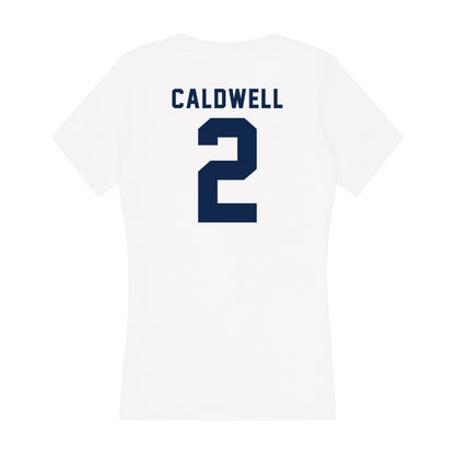 Ole Miss - NCAA Men's Basketball : TJ Caldwell - Women's V-Neck T-Shirt-1