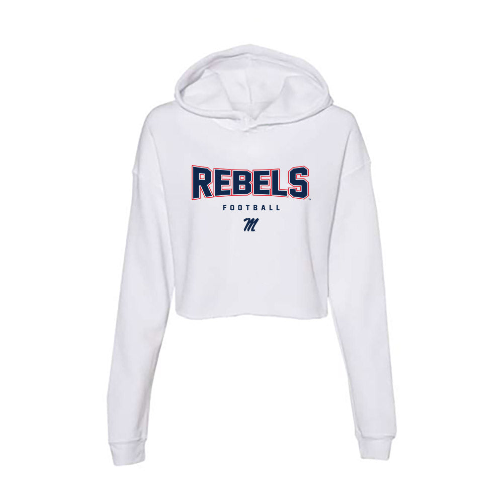 Ole Miss - NCAA Football : Cameron Clark - Women's Crop Fleece Hoodie-0