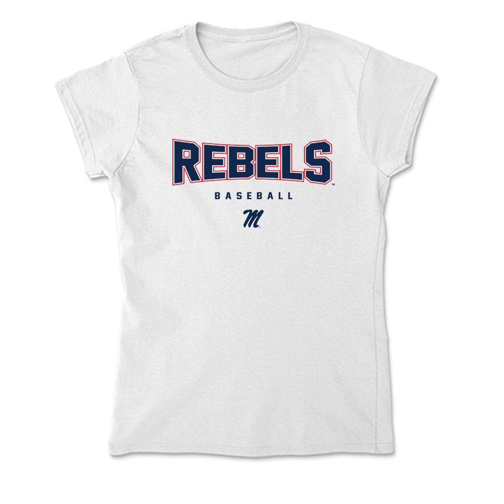 Ole Miss - NCAA Baseball : John Kramer - Soft Style Women’s T-Shirt-0