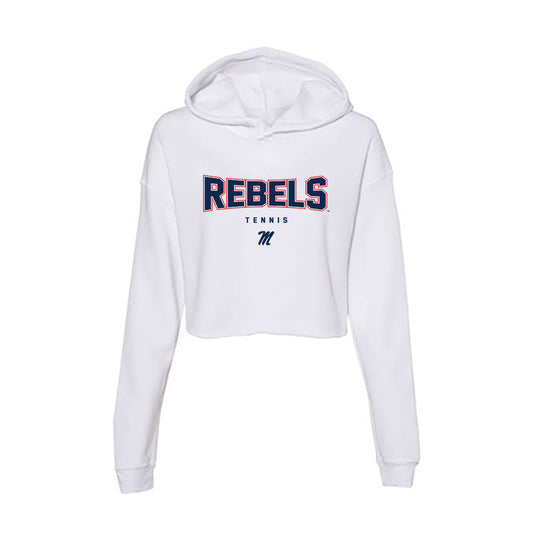 Ole Miss - NCAA Men's Tennis : Matthieu Chambonniere - Women's Crop Fleece Hoodie-0