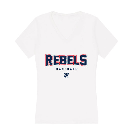 Ole Miss - NCAA Baseball : Austin Fawley - Women's V-Neck T-Shirt-0