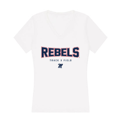 Ole Miss - NCAA Women's Track & Field : Katie McFarland - Women's V-Neck T-Shirt-0