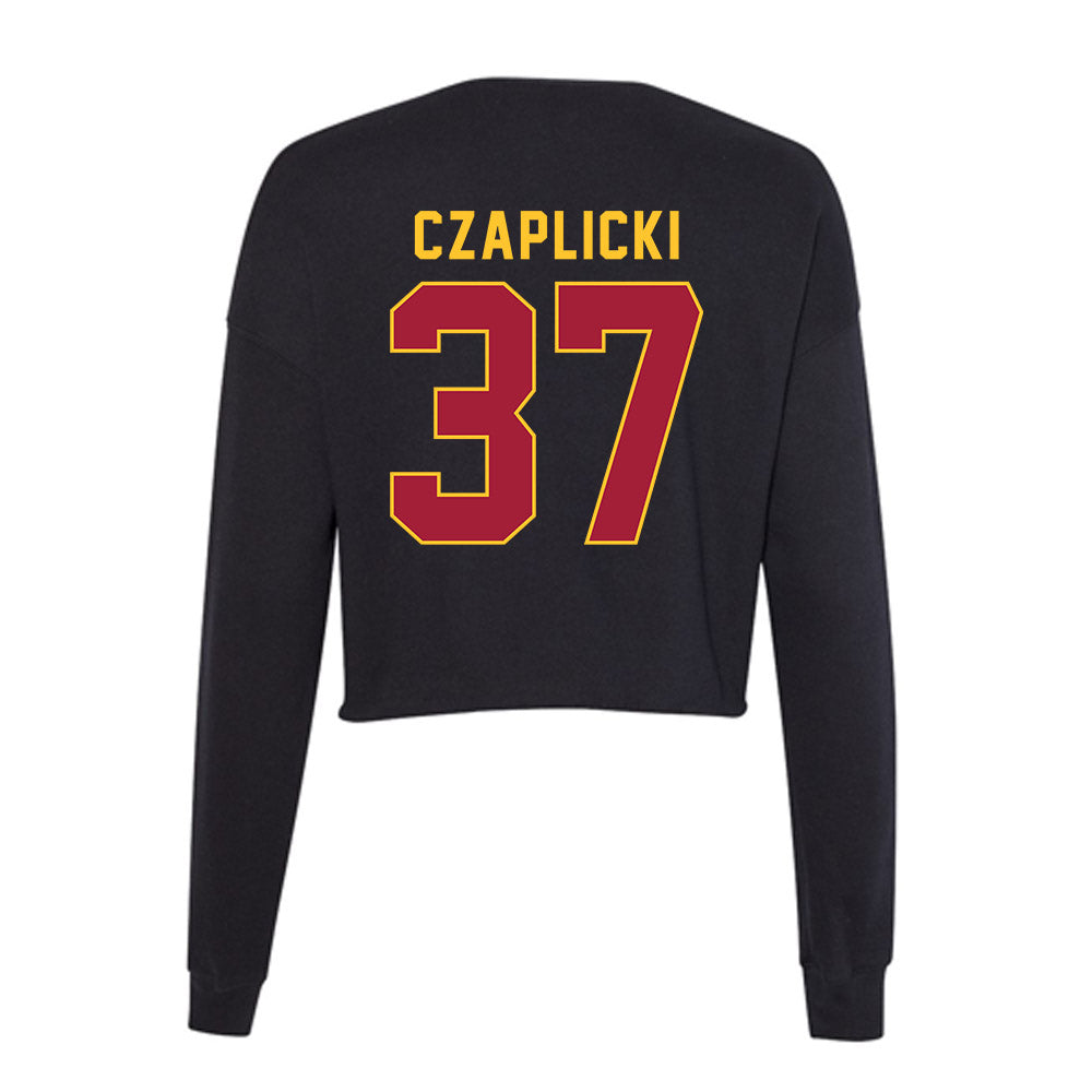 USC - NCAA Football : Eddie Czaplicki - Women's Cropped Crew Fleece-1