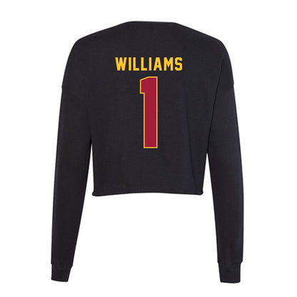 USC - NCAA Men's Track & Field : Travis Williams - Women's Cropped Crew Fleece-1