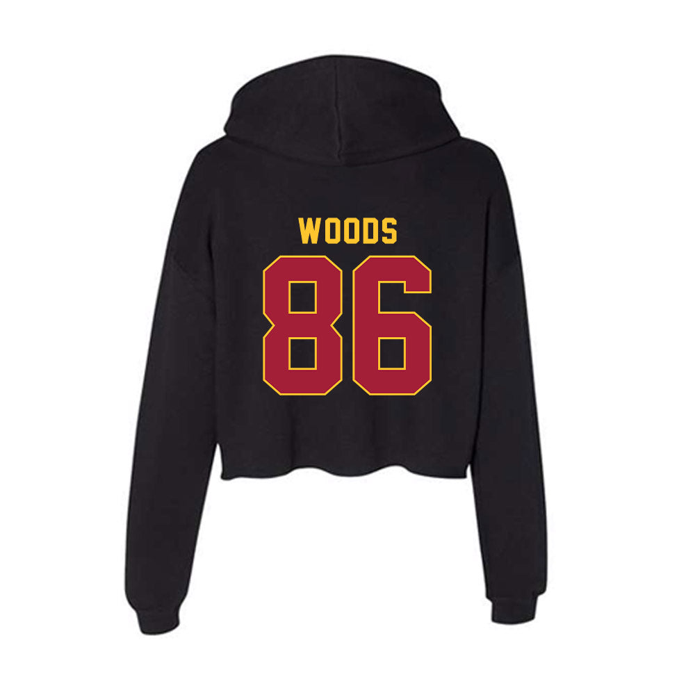 USC - NCAA Football : CJ Woods - Women's Crop Fleece Hoodie-1