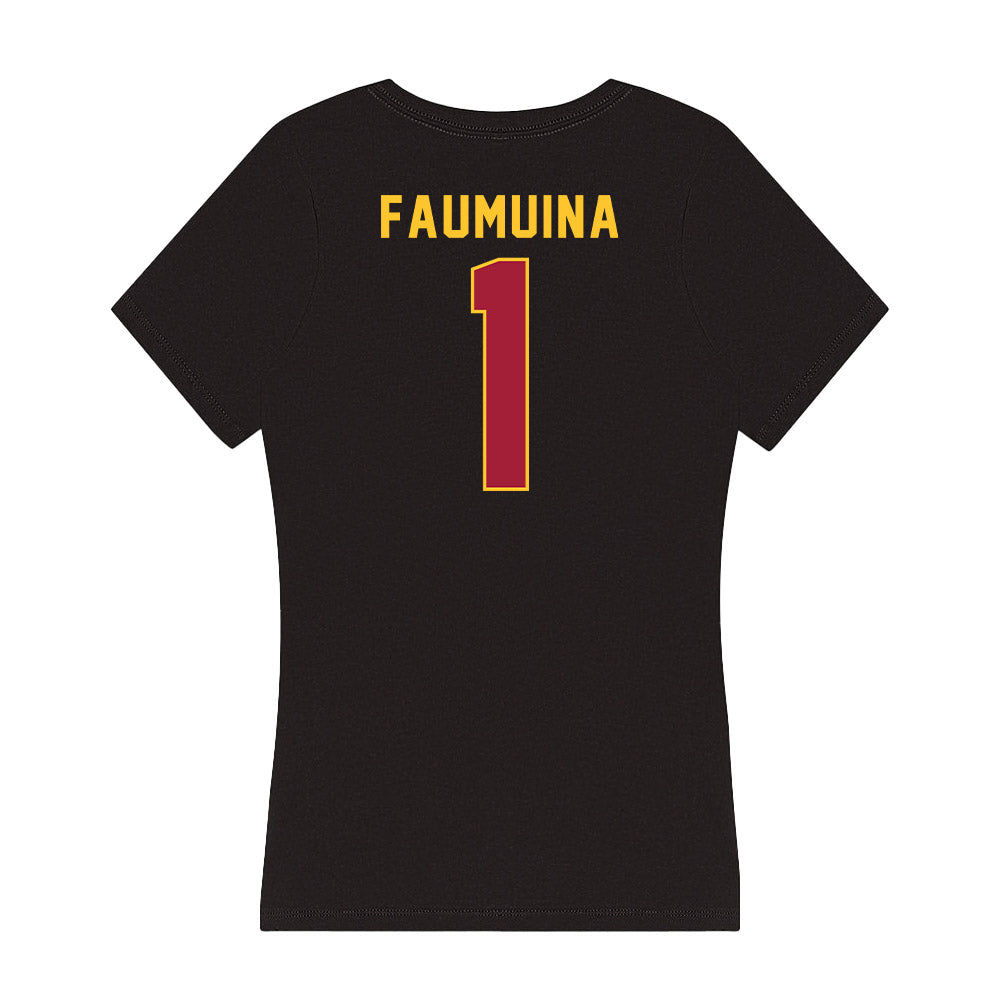 USC - NCAA Women's Volleyball : Adonia Faumuina - Women's V-Neck T-Shirt-1