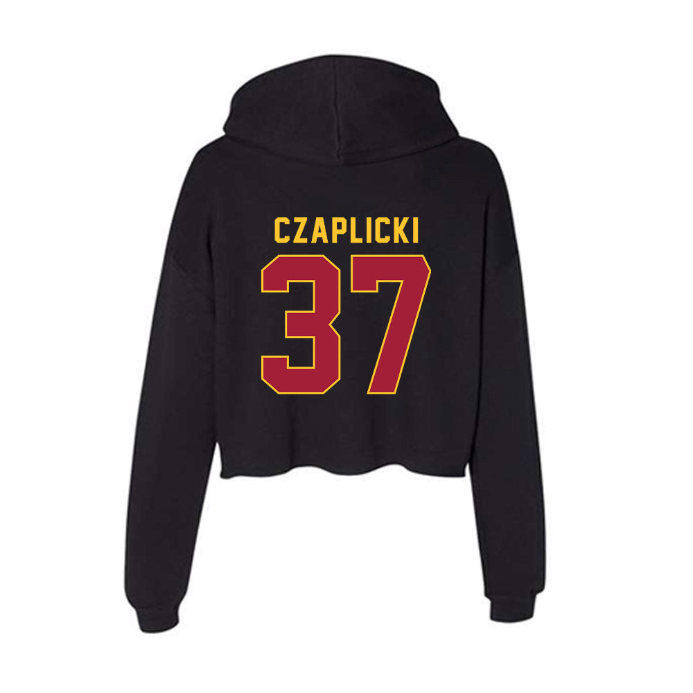 USC - NCAA Football : Eddie Czaplicki - Women's Crop Fleece Hoodie-1