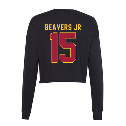 USC - NCAA Football : Anthony Beavers Jr - Women's Cropped Crew Fleece-1