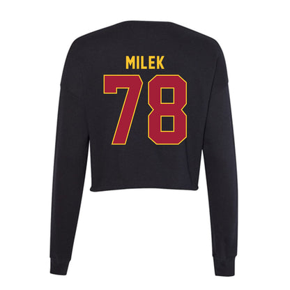 USC - NCAA Football : Andrew Milek - Women's Cropped Crew Fleece-1