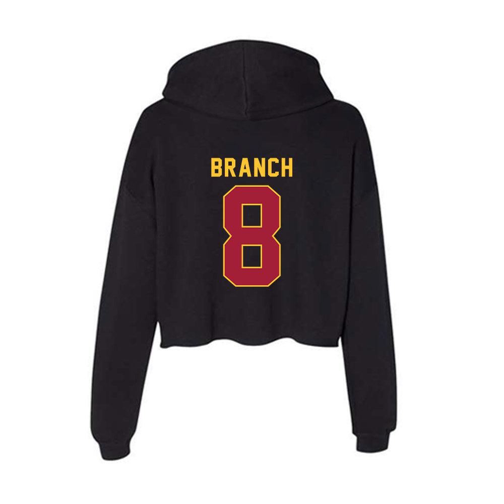 USC - NCAA Football : Zion Branch - Women's Crop Fleece Hoodie-1