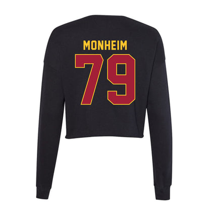 USC - NCAA Football : Jonah Monheim - Women's Cropped Crew Fleece-1