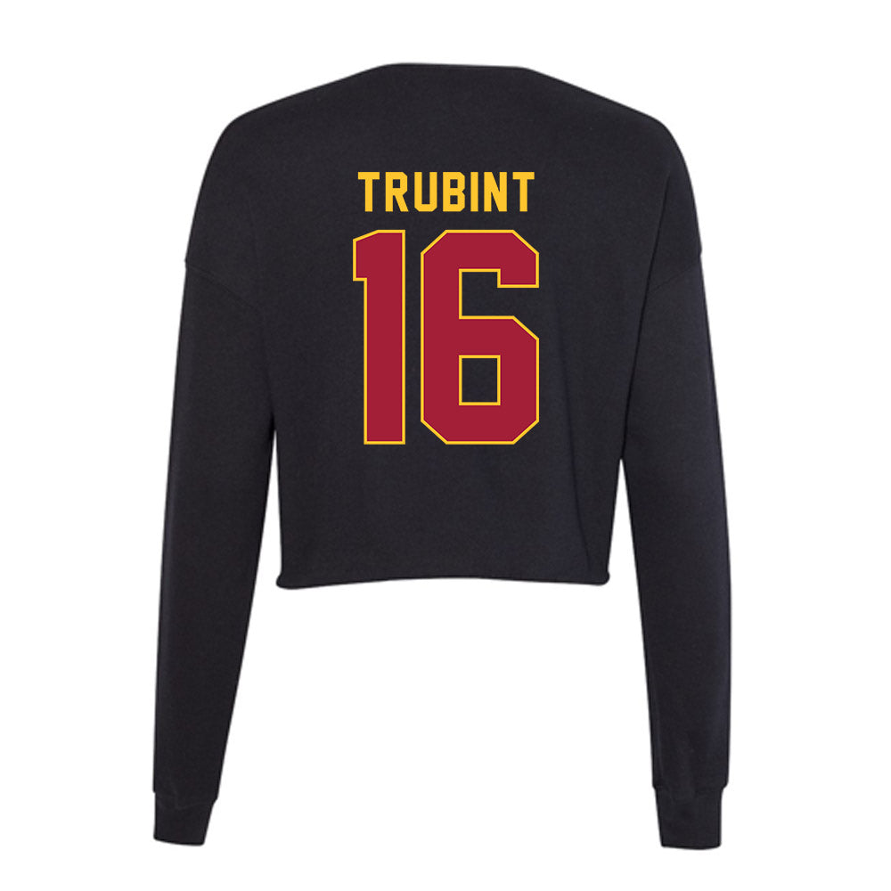 USC - NCAA Women's Volleyball : Gala Trubint - Women's Cropped Crew Fleece-1