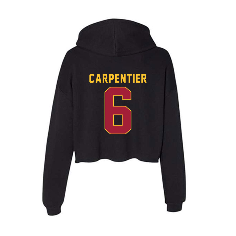 USC - NCAA Baseball : Dean Carpentier - Women's Crop Fleece Hoodie-1