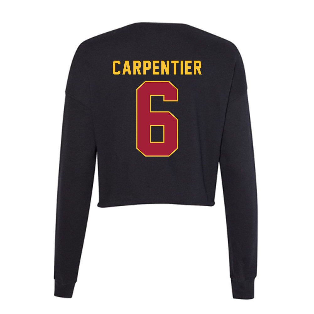 USC - NCAA Baseball : Dean Carpentier - Women's Cropped Crew Fleece-1