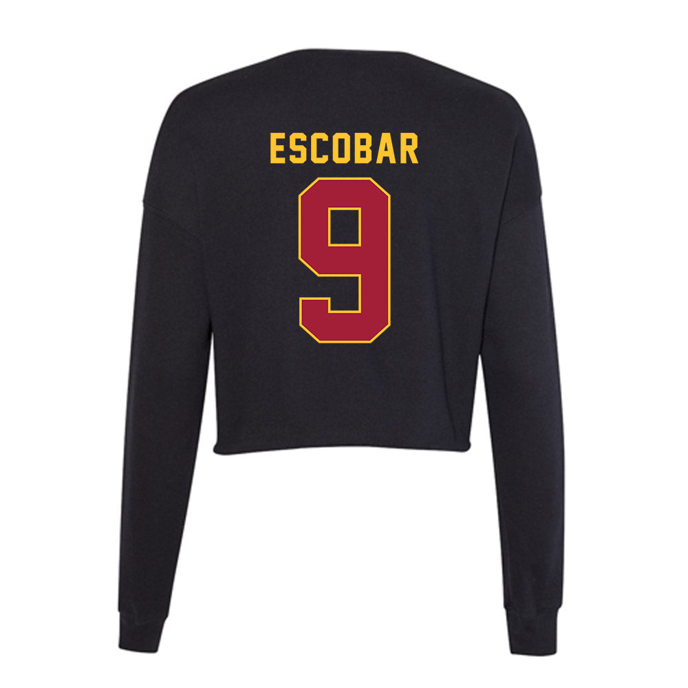 USC - NCAA Women's Soccer : Angeles Escobar - Women's Cropped Crew Fleece-1