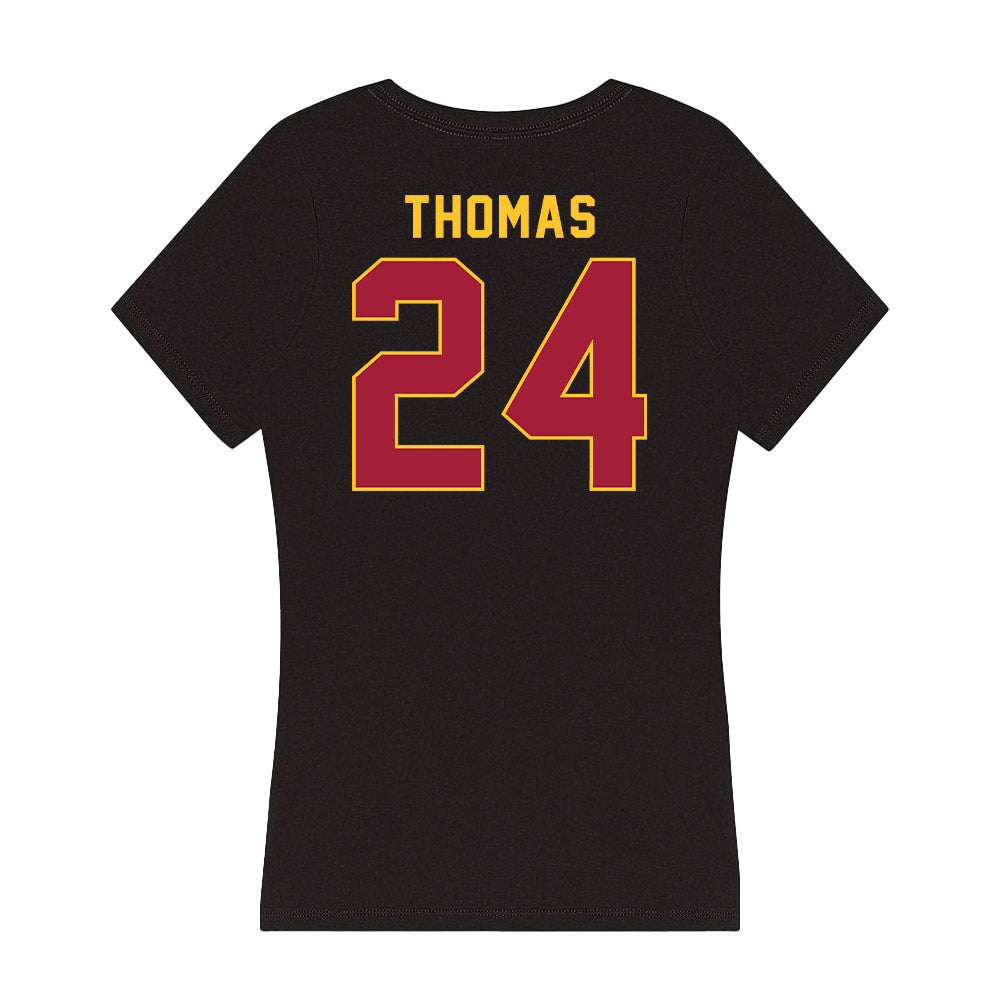 USC - NCAA Women's Track & Field : Max Thomas - Women's V-Neck T-Shirt-1