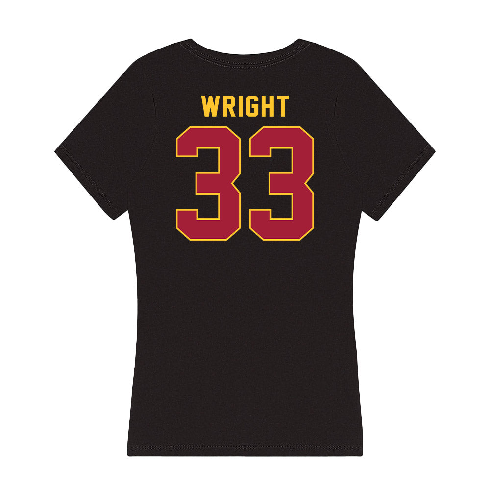 USC - NCAA Men's Basketball : Kijani Wright - Women's V-Neck T-Shirt-1